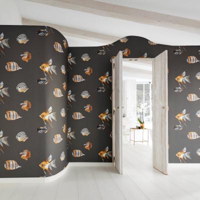 The Rug Seller Kamanu Wallpaper 111648 by Harlequin in Amber Slate Grey&nbsp;Roll