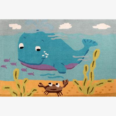 The Rug Seller Kids Whale Rugs in Blue