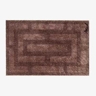 The Rug Seller Winnie Geometric Washable Floor Mats in Brown&nbsp;50x75cm