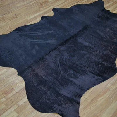 The Rug Seller Cowhide Rug MER160503 in Black and Brown