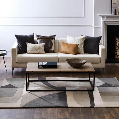 The Rug Seller Bodega 40504 Modern Geometric Designer Rugs in Stone by Harlequin&nbsp;170x240cm