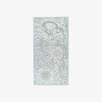 The Rug Seller Milek Tattoo Dragon Rug in Aqua Grey