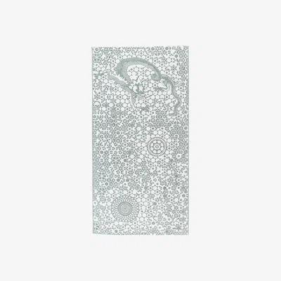 The Rug Seller Milek Tattoo Dragon Rug in Aqua Grey