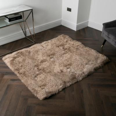 The Rug Seller Beaumont New Zealand Sheepskin Rug in Light Brown70x140cm