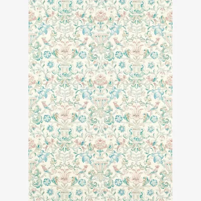 The Rug Seller Pompadour Print Wallpaper 313016 by Zoffany in Mineral BlueRoll