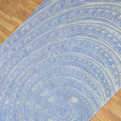 The Rug Seller Blue Vista Rug in Blue and Cream