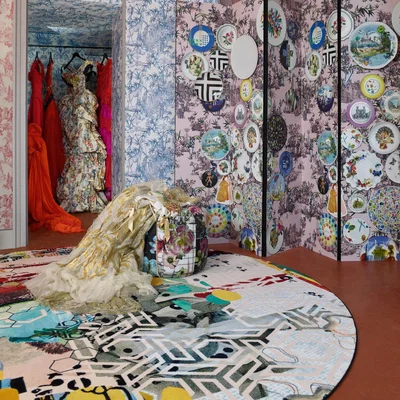 The Rug Seller Grande Tour Tomette Circular rugs by Christian Lacroix