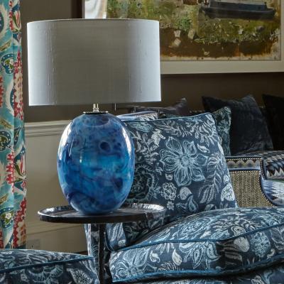 The Rug Seller Babetta Crystal Glass Lamp by William Yeoward in Oceana Blue&nbsp;38x22cm