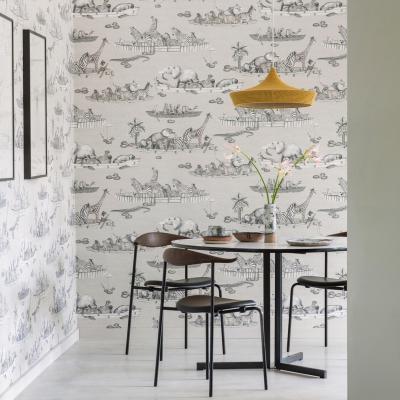 The Rug Seller Zambezi Wallpaper 14062 by Cole & Son in Soot StoneRoll