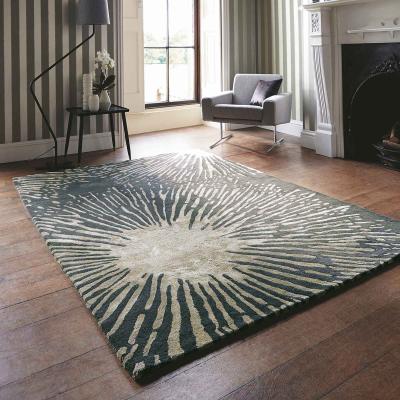 The Rug Seller Harlequin Shore Modern Wool Rugs 40605 in Truffle Brown&nbsp;140x200cm