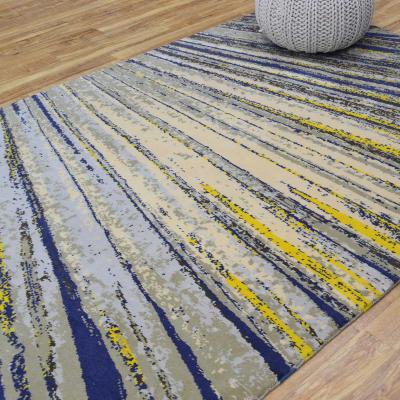 The Rug Seller Evening Rays Rug in Blue and Yellow