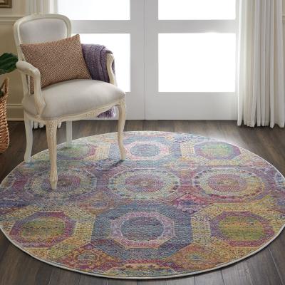 The Rug Seller Ankara Global Circcle Traditional Persian Rugs ANR05 in Multi&nbsp;122x122cm