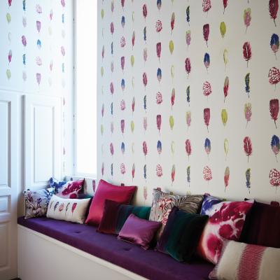 The Rug Seller Limosa Wallpaper 111076 by Harlequin in Raspberry Red&nbsp;Roll