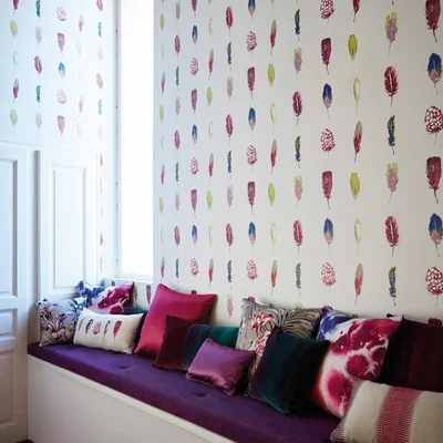 The Rug Seller Limosa Wallpaper 111076 by Harlequin in Raspberry Red&nbsp;Roll