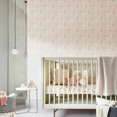 The Rug Seller Into The Meadow Wallpaper 112632 by Harlequin in Powder Pink&nbsp;Roll