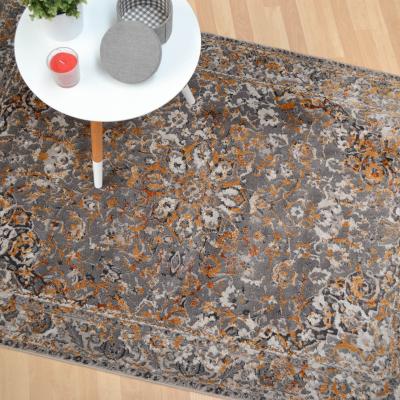 The Rug Seller Grandeur Traditional Medallion Rugs in Slate Grey240x330cm