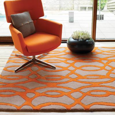 The Rug Seller Matrix Wire Rugs MAX37 Orange
