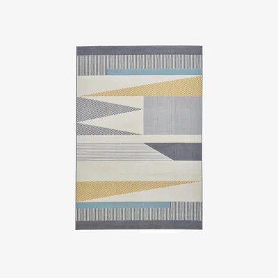 The Rug Seller Vancouver 18488 Rugs in Grey Blue Yellow