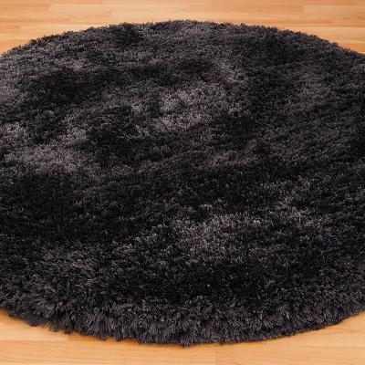 The Rug Seller Revival Circlular Shaggy Rugs in Anthracite