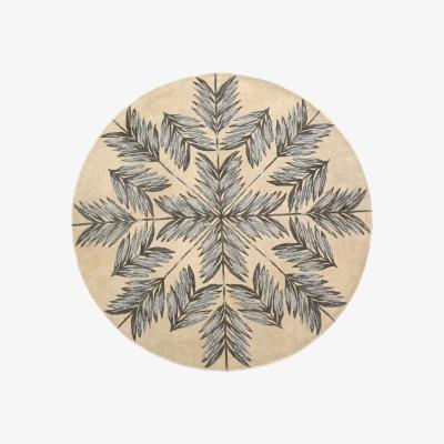 The Rug Seller Cross My Palms Circle Rugs By Designer Matthew Williamson in Natural