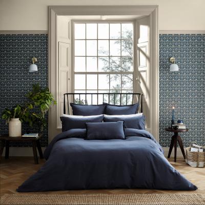 The Rug Seller Linen Cotton Plain Dye Bedding by Morris & Co in Blue&nbsp;200x200cm