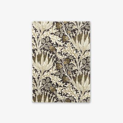 The Rug Seller Artichoke Floral Rugs 127105 in Charcoal Mustard By William Morris
