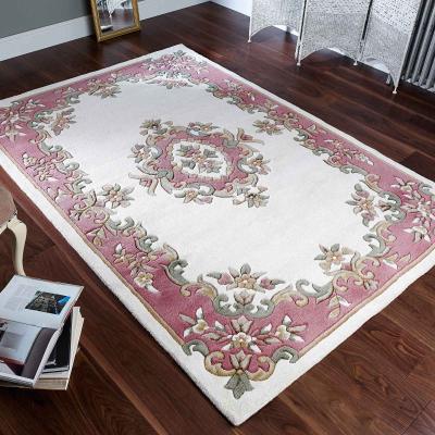 The Rug Seller Royal Aubusson Traditional Wool rugs in Rose Cream&nbsp;120x180cm