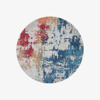 The Rug Seller Ankara Global Abstract Circle Rugs ANR10 in Multi&nbsp;122x122cm