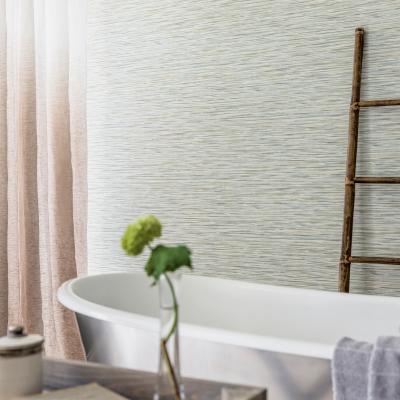 The Rug Seller Bayou Striped Wallpaper 216293 by Sanderson in Aqua Blue&nbsp;Roll