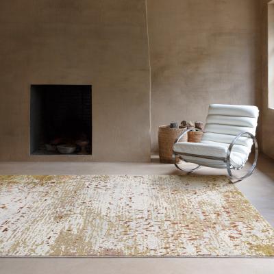 The Rug Seller Stella Modern Abstract Wool Rugs 47205 JC000 in Gold240x349cm