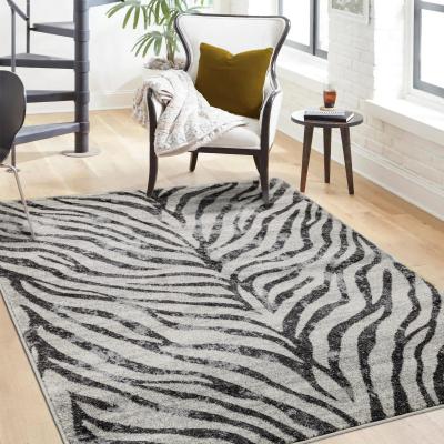 The Rug Seller Nova Zebra NV27 Rugs in Grey