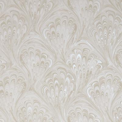 The Rug Seller Pavone Wallpaper W0095 04 by Clarke and Clarke in Ivory Pearl&nbsp;Roll