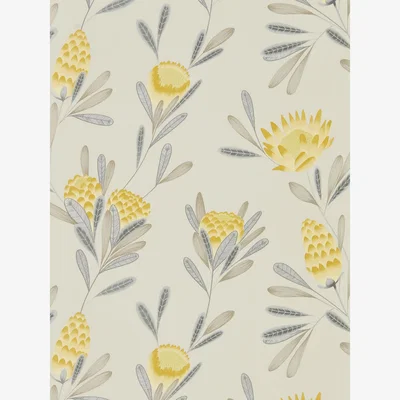 The Rug Seller Cayo Wallpaper 111774 by Harlequin in Ochre Yellow LinenRoll