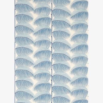 The Rug Seller Manila Wallpaper 213369 by Sanderson in Blue linen Grey&nbsp;Roll
