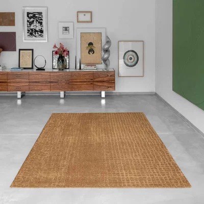 The Rug Seller Louis De Poortere Structures Trammel Rug 9248 in Roman Gold&nbsp;80x150cm