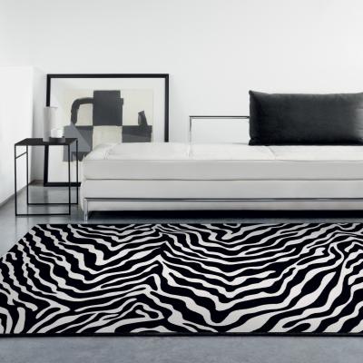 The Rug Seller Tiago 46312 AF900 Monochrome Abstract Rugs in Black White