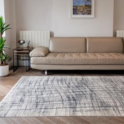 The Rug Seller Onyx ONX11 Abstract Rugs in Silver Grey