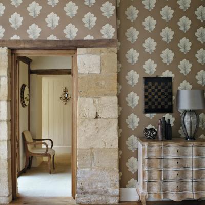 The Rug Seller Oak Filigree Wallpaper 215701 by Sanderson in Copper Graphite&nbsp;Roll