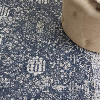 The Rug Seller Malta Traditional Border Rugs MAI12 by Kathy Ireland in Navy Ivory&nbsp;119x170cm