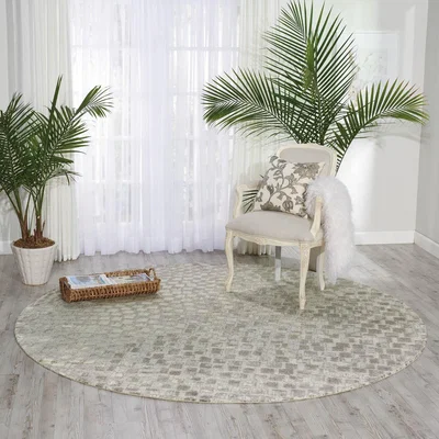 The Rug Seller Nourison Twilight Circular Rugs TWI08 in Cream