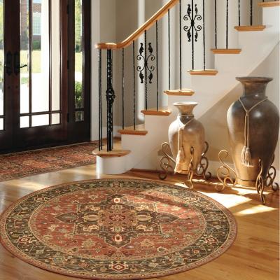 The Rug Seller Living Treasure Circular Rugs by Nourison LI01 in Rust&nbsp;178x178cm