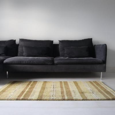 The Rug Seller Supreme Handloom Multistripe Rugs in Olive&nbsp;120x180cm