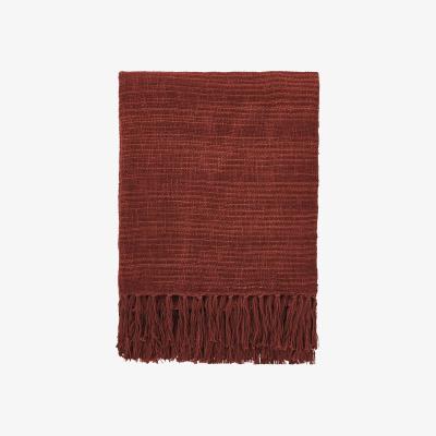 The Rug Seller Crown Imperial Stripe Throw by Morris & Co in Red&nbsp;150x200cm