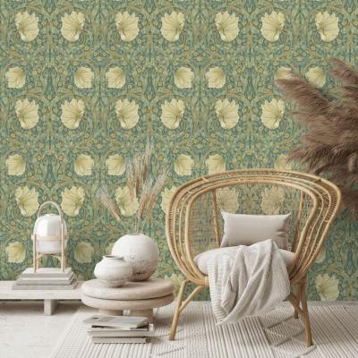 The Rug Seller Pimpernel Wallpaper 210389 by Morris & Co in Privet Slate&nbsp;Roll