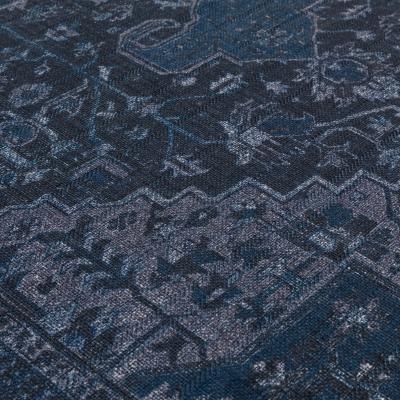 The Rug Seller Kaya Sara KY15 Traditional Persian Floral Rugs in Navy Blue