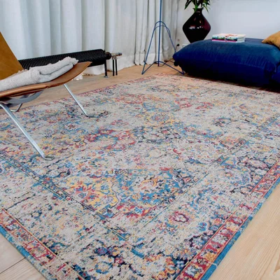 The Rug Seller Louis De Poortere Antique Bakthiari Rugs 8713 in Khedive Multi