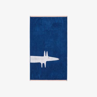 The Rug Seller Mr Fox Large Cotton Velour Towels By Scion in Denim Blue&nbsp;40x70cm