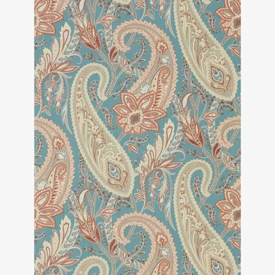The Rug Seller Cashmere Paisley Wallpaper 216322 by Sanderson in Teal SpiceRoll