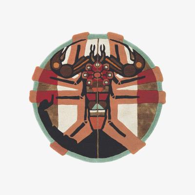 The Rug Seller Zodiac Scorpio Star Sign Circle Round Wool Rugs 161805 by Ted Baker