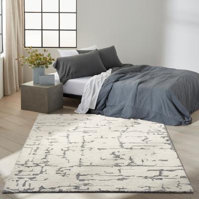 The Rug Seller CK009 Sculptural SCL01 Abstract Rug by Calvin Klein in Blue